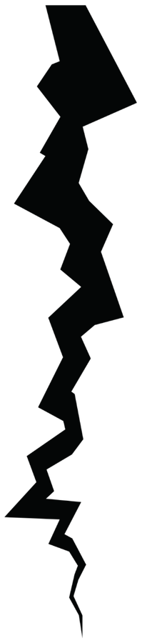 a crack separating