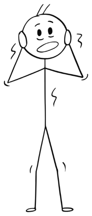 an anxious person