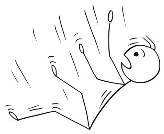 a person falling